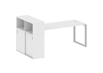 Стол METALL SYSTEM письменный на О-образном м/к с опорным шкафом-купе БО.РС-СШК-3.5 2210*1120*1098 мм